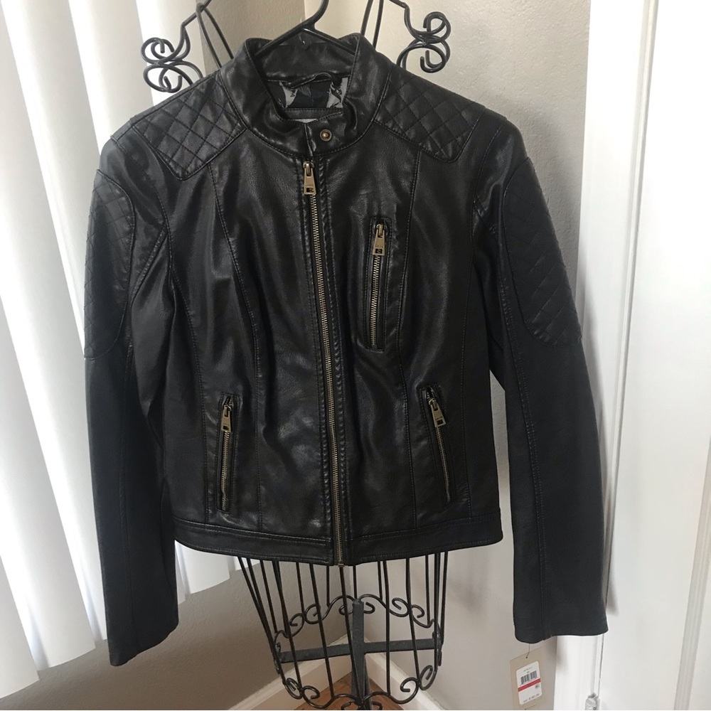 NWT Levi’s Brown Faux Leather Moto Jacket